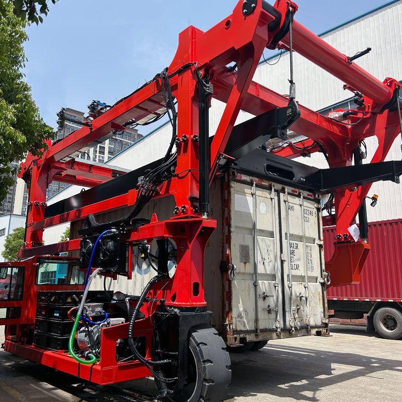 Electric Straddle Container Lifter 7km/H 3km/H Untuk Beban Besar