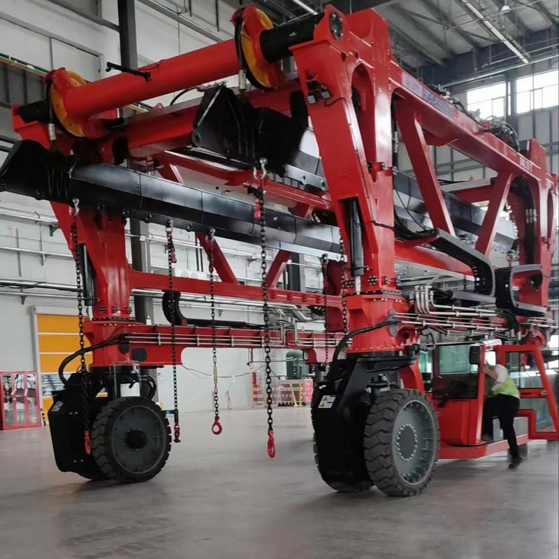 80T Industrial Straddle Carrier Truck 5km/H 3km/H Untuk Kargo Besar